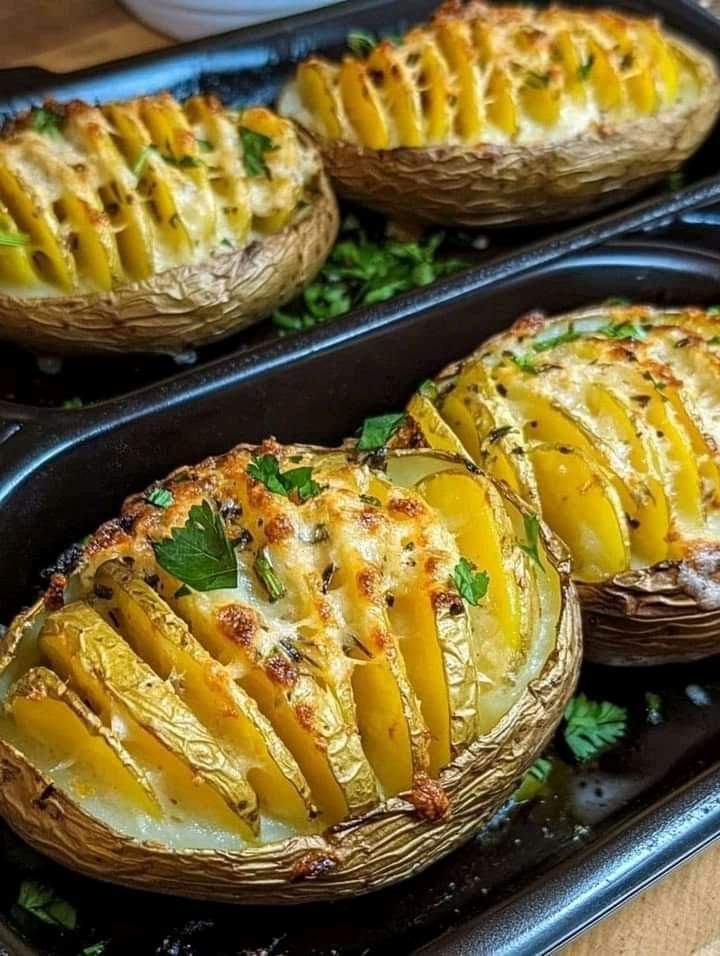  Garlic and Herb Baked Potatoes